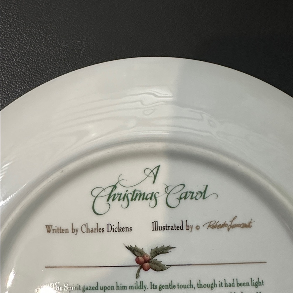 Department 56 Holiday Decor Plate with Brown and White Accents - Picture 3 of 4